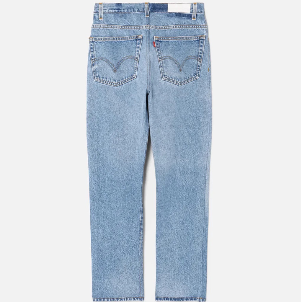 Re/Done X Leviâs 70s Straight Leg Jeans In Indigo, Size 25